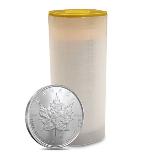 25 x 1oz Silver Maple Coin Tube