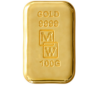 100g Gold Cast Bar