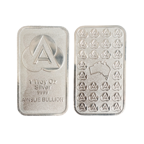 1oz Ainslie Bullion Silver Minted Bar