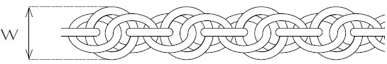 Jewellery Chain Gold And Silver Double Cable Drawing