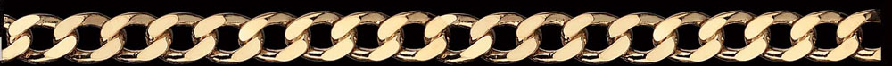 Jewellery Chain Gold And Silver Super Flat Diamond Cut Curb FCD250