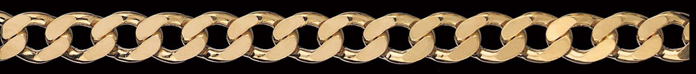 Jewellery Chain Gold And Silver Super Flat Diamond Cut Curb FCD350