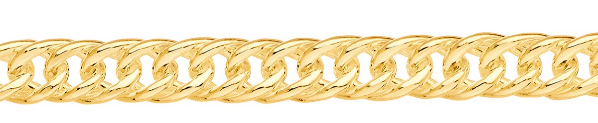 Jewellery Chain Gold And Silver Diamond Cut Double Curb