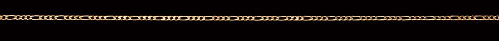 Jewellery Chain Gold And Silver Bevelled Figaro 1 To 3 BSFD501 3