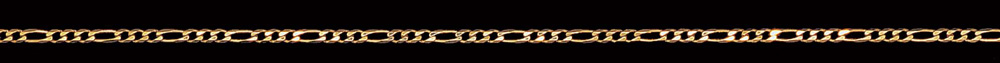 Jewellery Chain Gold And Silver Bevelled Figaro 1 To 3 BSFD701 3