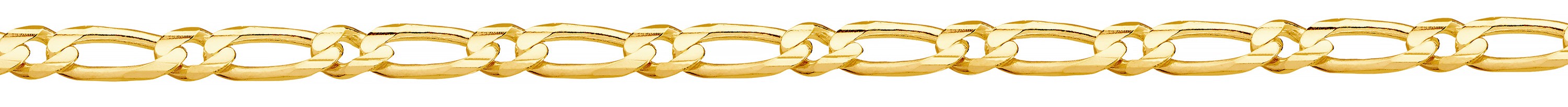 Jewellery Chain Gold And Silver Diamond Cut Oval Figaro 1 3 Drawing