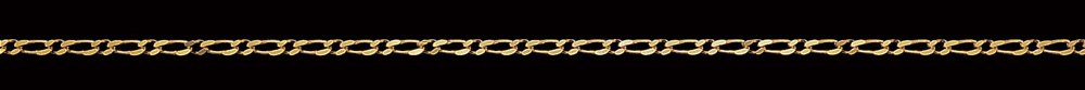 Jewellery Chain Gold And Silver Diamond Cut Figaro 1 To 3 FD401 3