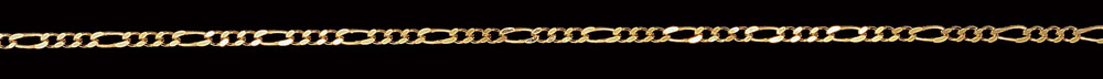 Jewellery Chain Gold And Silver Diamond Cut Figaro 1 To 3 FD801 3