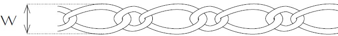 Jewellery Chain Gold And Silver Figaro 1 1 Drawing