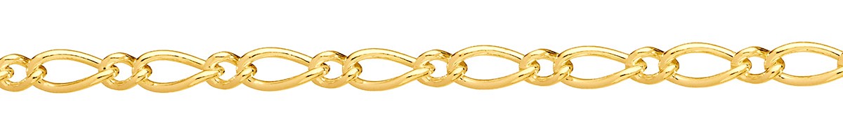 Jewellery Chain Gold And Silver Oval Figaro 1 1