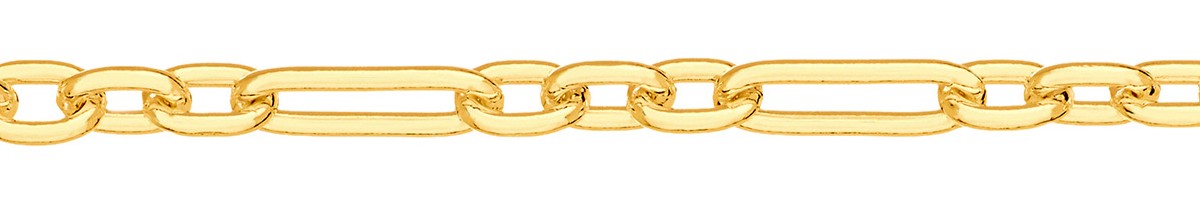 Jewellery Chain Gold And Silver Figaro Paper Clip 1 3