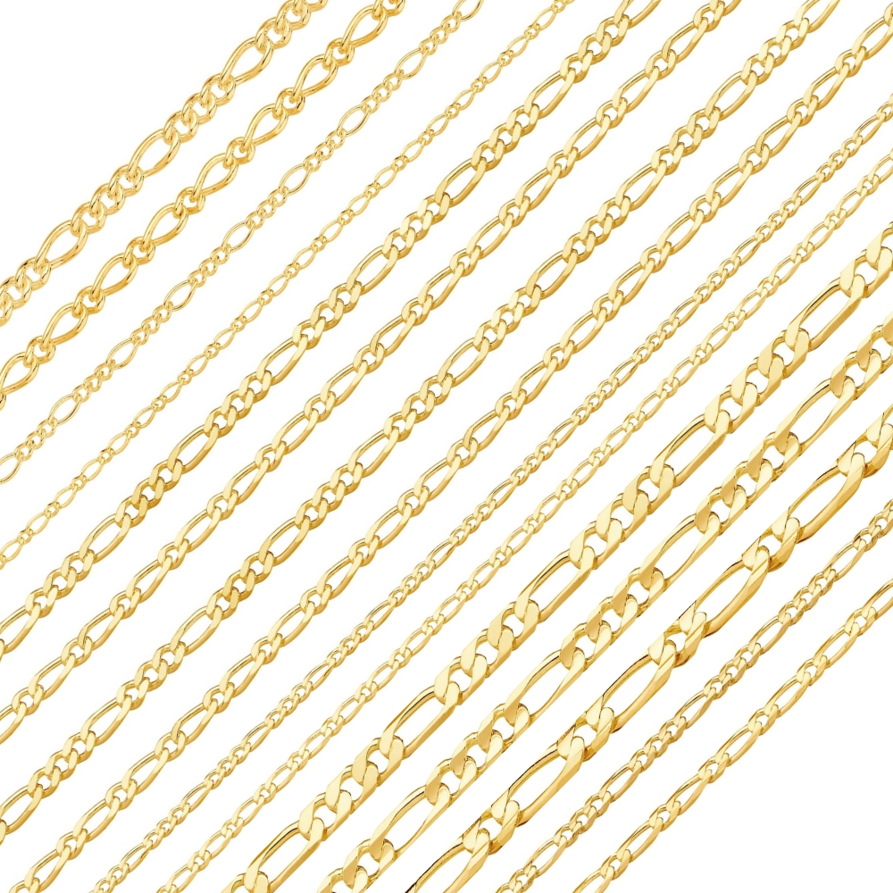 Jewellery Chain Gold And Silver Figaro